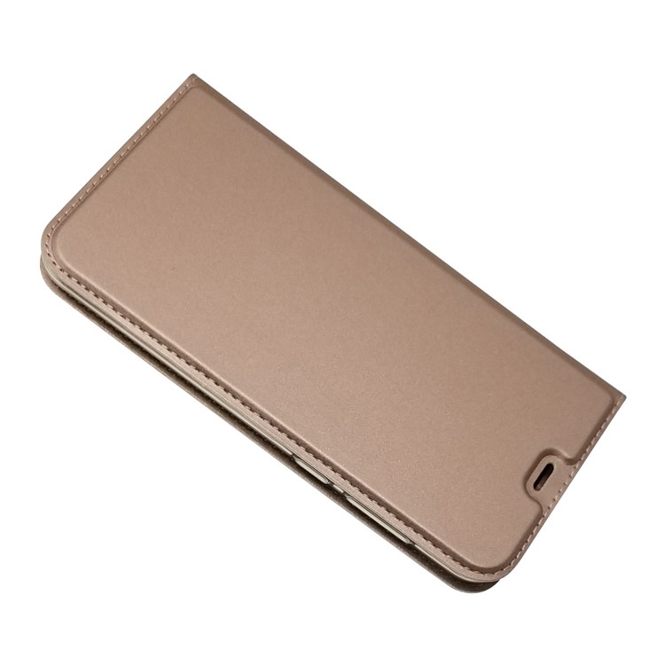 Magnetic Attraction Card Holder PU Leather Stand Case for Nokia 6.1 Plus / X6 (2018) - Rose Gold-5