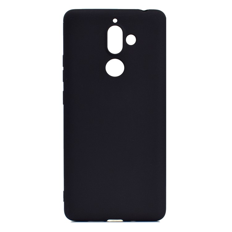 Soft Matte TPU Back Case for Nokia 7 plus - Black-2