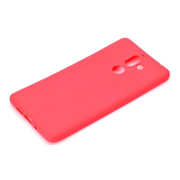 Coque Arrière Souple En TPU Mat Pour Nokia 7 Plus - Rouge-3