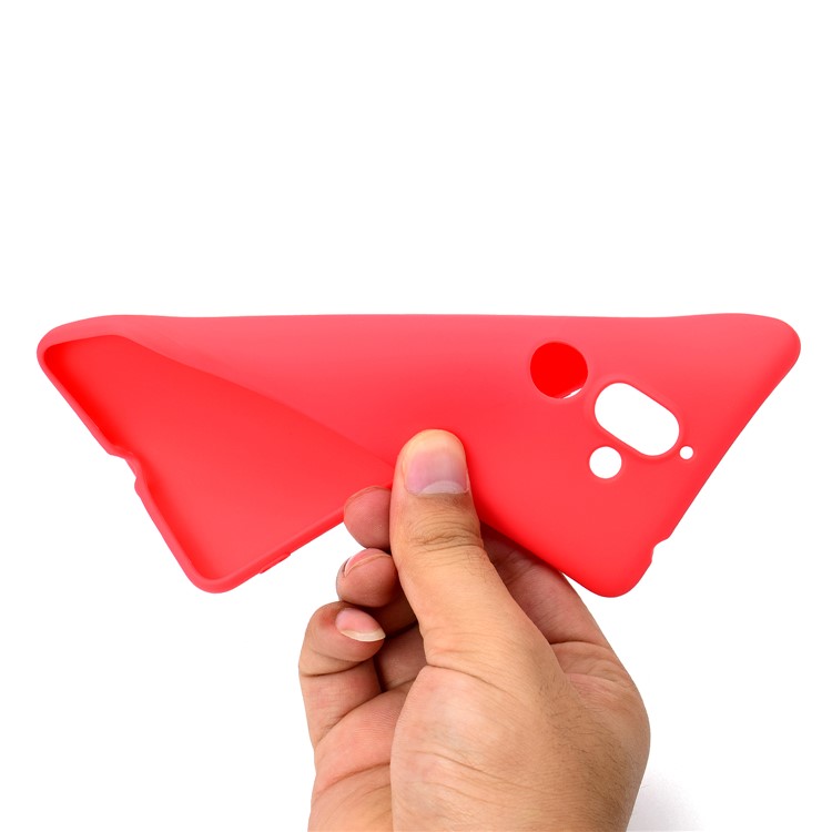 Coque Arrière Souple En TPU Mat Pour Nokia 7 Plus - Rouge-6