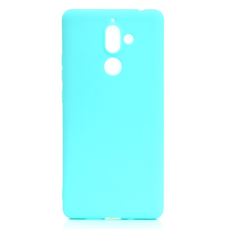 Soft Matte TPU Caso De Telefone Móvel Para Nokia 7 Mais - Ciano-2