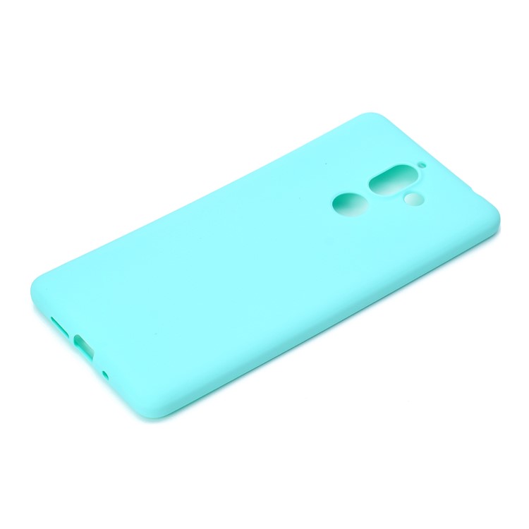 Soft Matte TPU Mobile Phone Case for Nokia 7 plus - Cyan-3