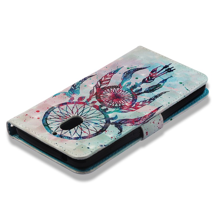 Pattern Printing Mobile Phone Leather Wallet Case for Nokia 2.1 - Dream Catcher-8