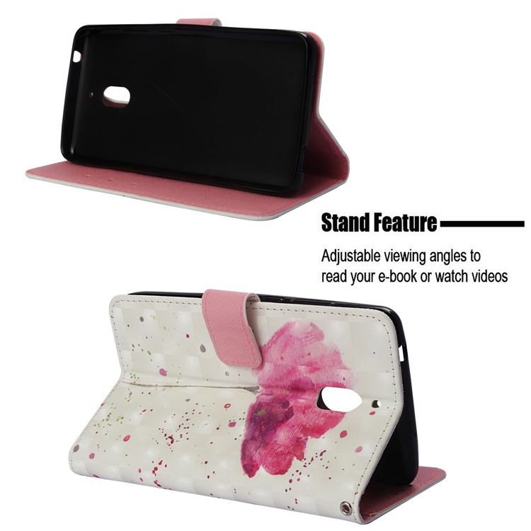 Pattern Printing Stand Leather Wallet Case for Nokia 2.1 - Vivid Flower-4