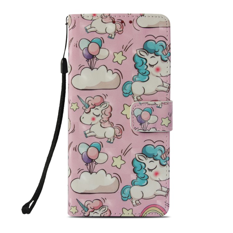 Pattern Printing Wallet Leather Stand Cover for Nokia 2.1 - Unicorn-2