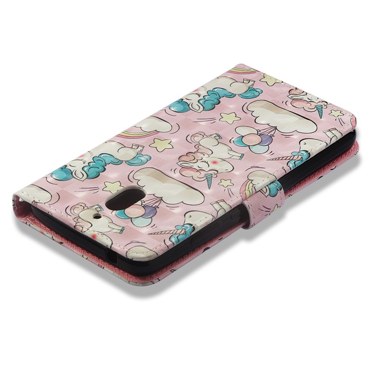 Pattern Printing Wallet Leather Stand Cover for Nokia 2.1 - Unicorn-8