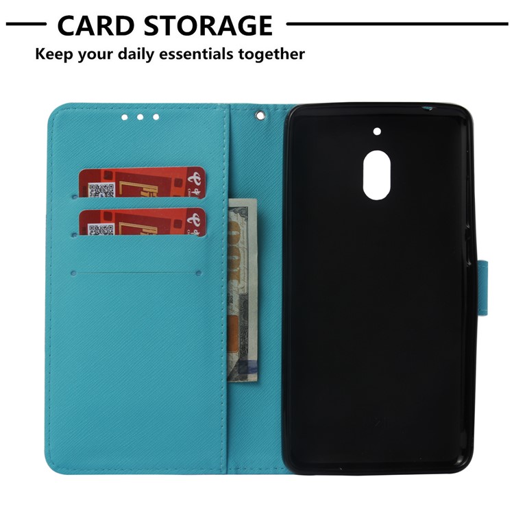 Pattern Printing Leather Wallet Case Accessory for Nokia 2.1 - Owl Pattern-6