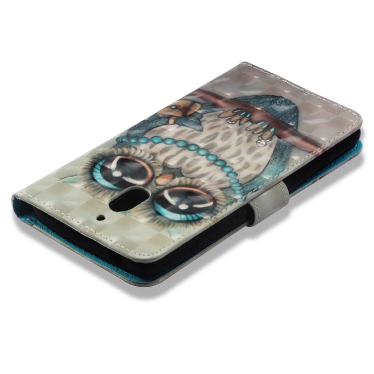 Pattern Printing Leather Wallet Case Accessory for Nokia 2.1 - Owl Pattern-8