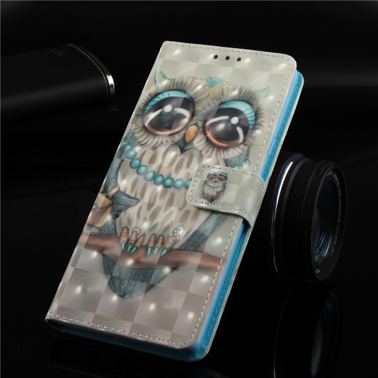 Pattern Printing Leather Wallet Case Accessory for Nokia 2.1 - Owl Pattern-9