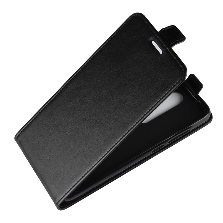 Crazy Horse Vertical Flip Card Holder Leather Case for Nokia 5.1 Plus / X5 - Black-3