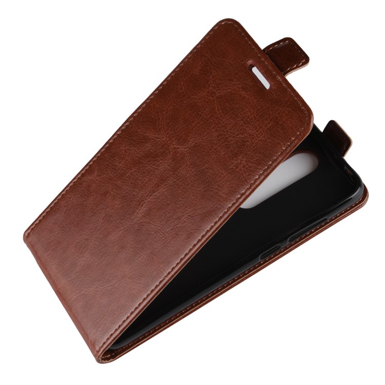 Crazy Horse Vertical Flip Card Slot Leather Casing for Nokia 5.1 Plus / X5 - Brown-3