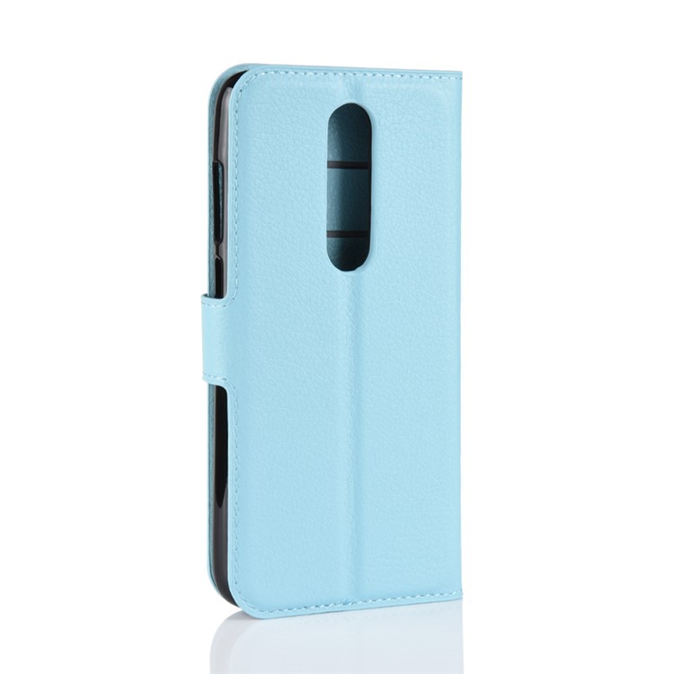 Caja De La Cartera Del Cuero De La PU De La Piel De Litchi Para Nokia 5.1 Más / X5 - Bebe Azul-3