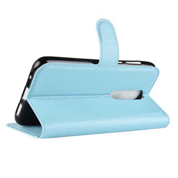 Caja De La Cartera Del Cuero De La PU De La Piel De Litchi Para Nokia 5.1 Más / X5 - Bebe Azul-6