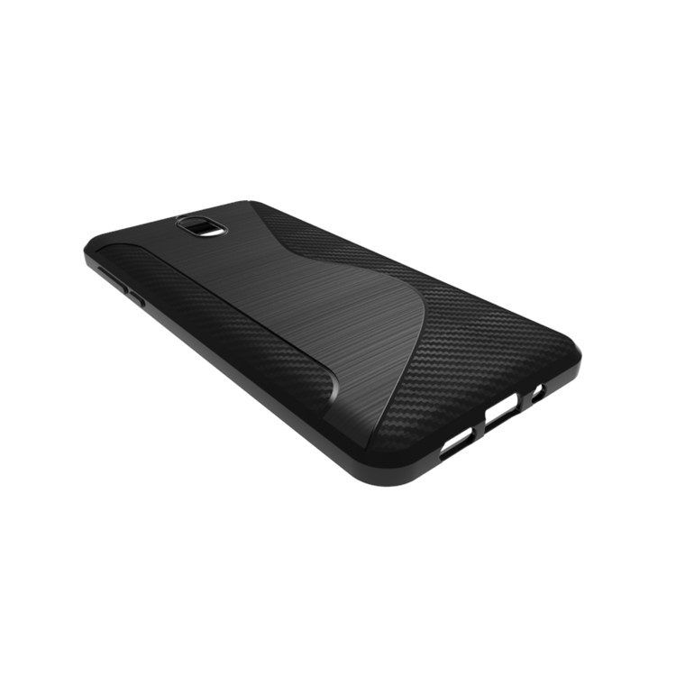 For Nokia 3.1 S Shape Carbon Fiber Texture Brushed TPU Cell Phone Case - Black-3