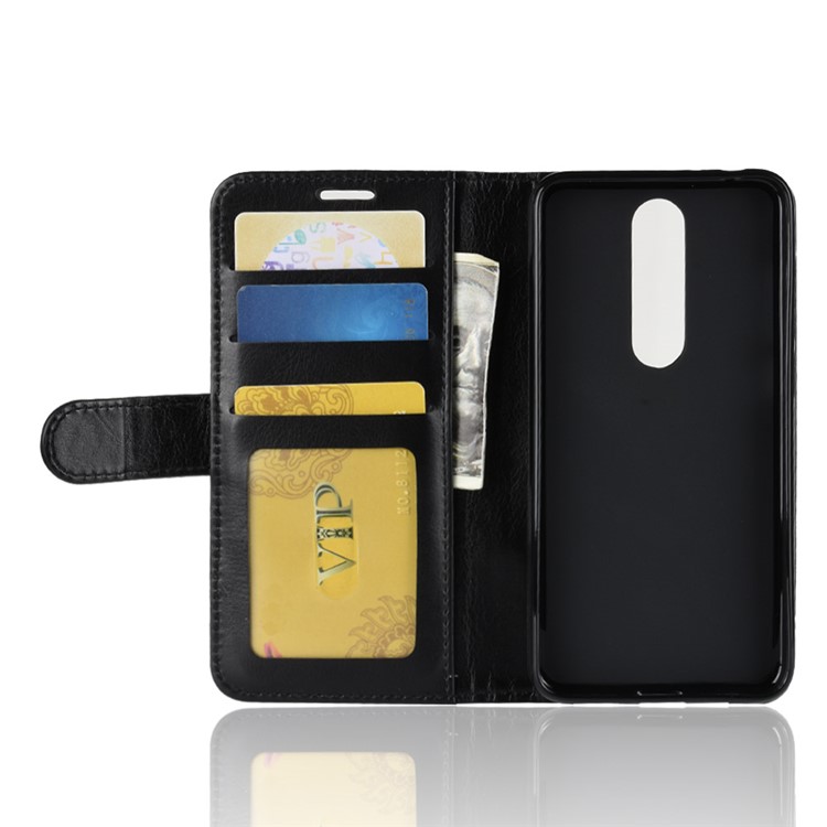Crazy Horse Wallet Leather Stand Case for Nokia 5.1 Plus / X5 - Black-6
