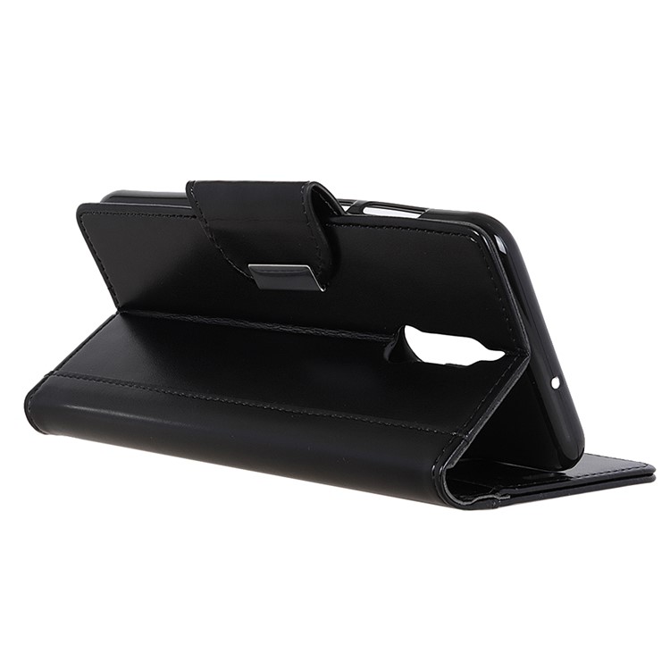 Leather Wallet Stand Phone Cover for Nokia 5.1 - Black-6