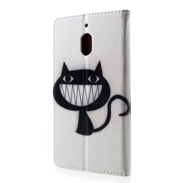 Pattern Printing Wallet Leather Flip Stand Cell Phone Case for Nokia 2.1 - Grinning Cat-2