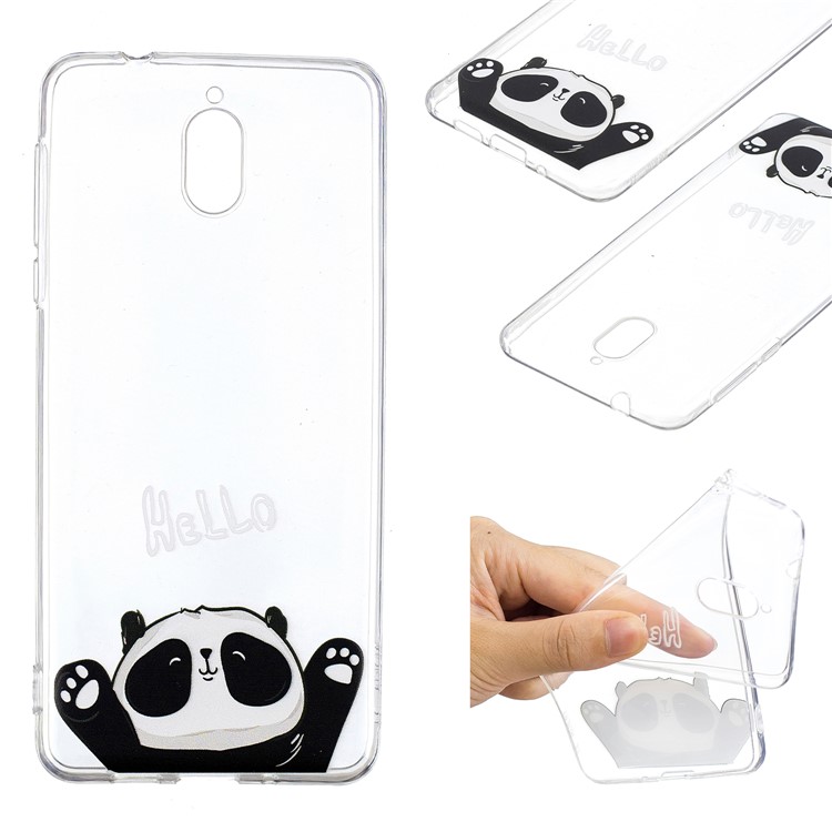 Pattern Printing Soft TPU Cover for Nokia 3.1 - Hello-1