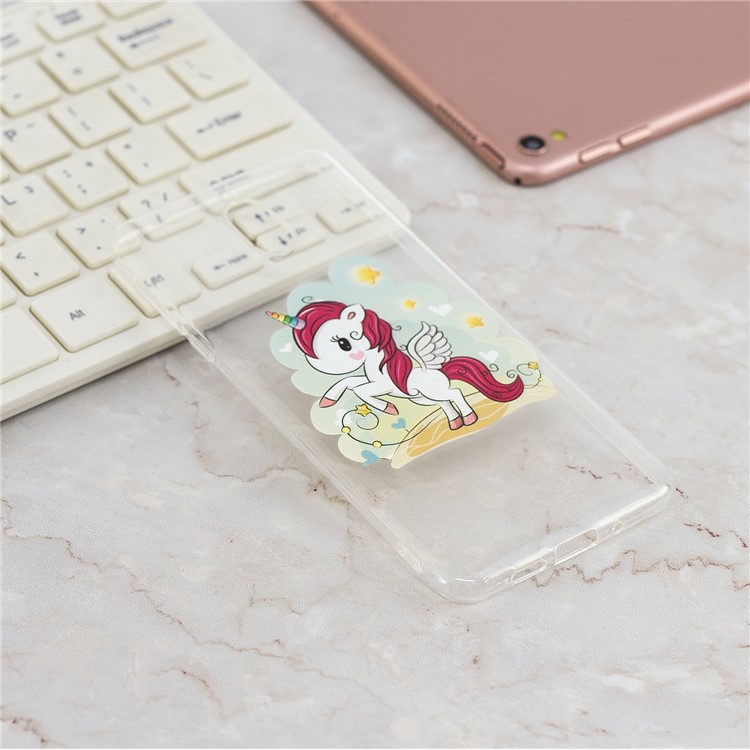 Pattern Printing Soft TPU Shell for Nokia 3.1 - Unicorn-6