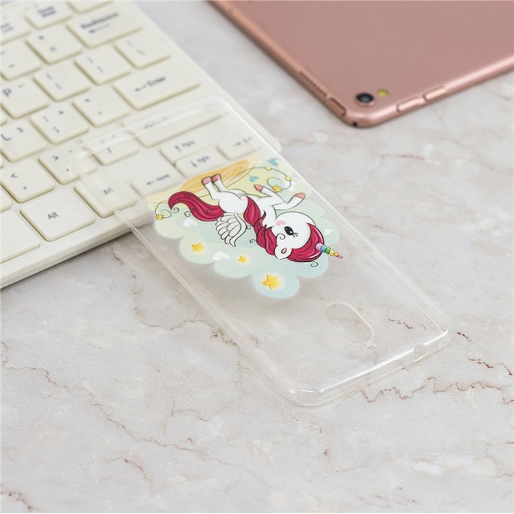 Pattern Printing Soft TPU Shell for Nokia 3.1 - Unicorn-7