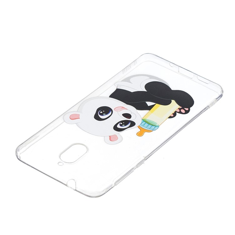 Pattern Printing Soft TPU Casing for Nokia 3.1 - Panda Baby-4