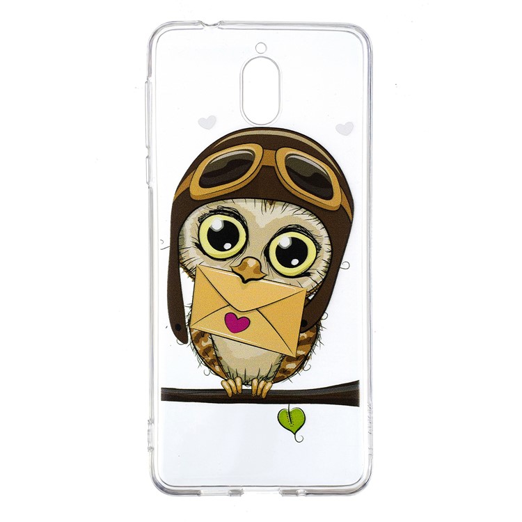 Pattern Printing Soft TPU Cell Phone Case for Nokia 3.1 - Cute Owl-2