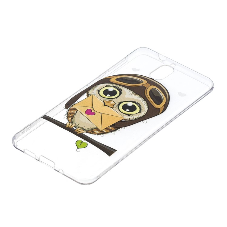 Pattern Printing Soft TPU Cell Phone Case for Nokia 3.1 - Cute Owl-3