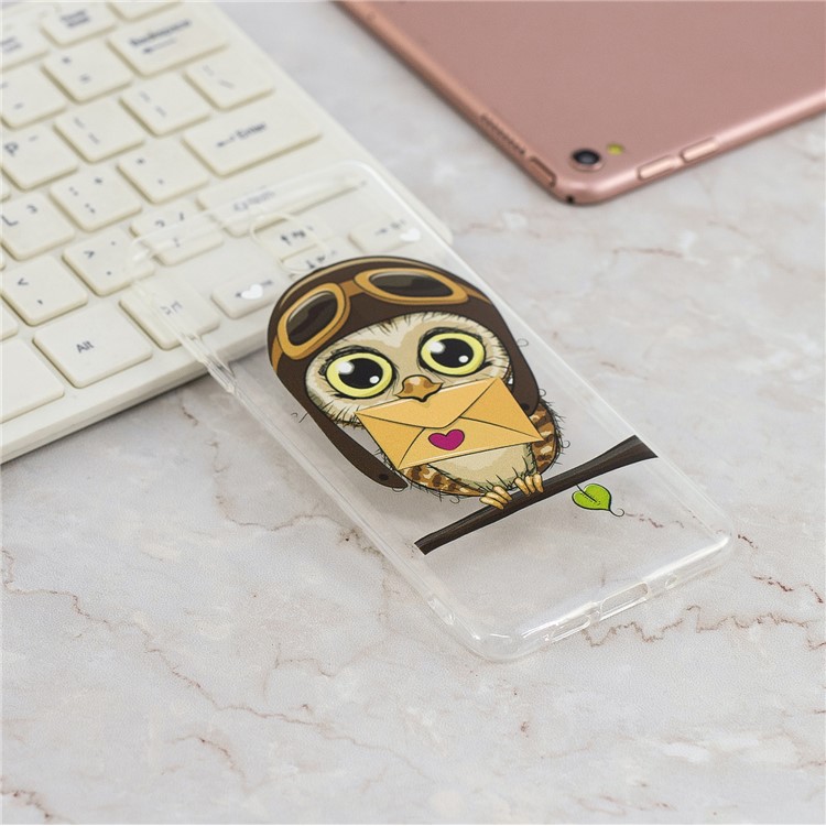 Pattern Printing Soft TPU Cell Phone Case for Nokia 3.1 - Cute Owl-6