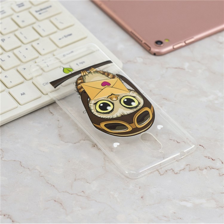Pattern Printing Soft TPU Cell Phone Case for Nokia 3.1 - Cute Owl-7