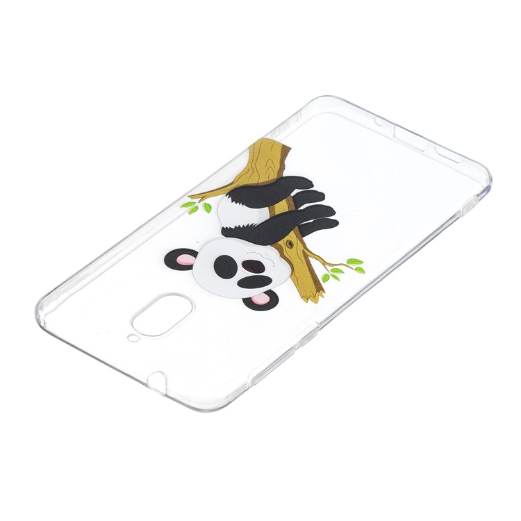 Pattern Printing Soft TPU Mobile Phone Shell for Nokia 3.1 - Panda on Branch-4