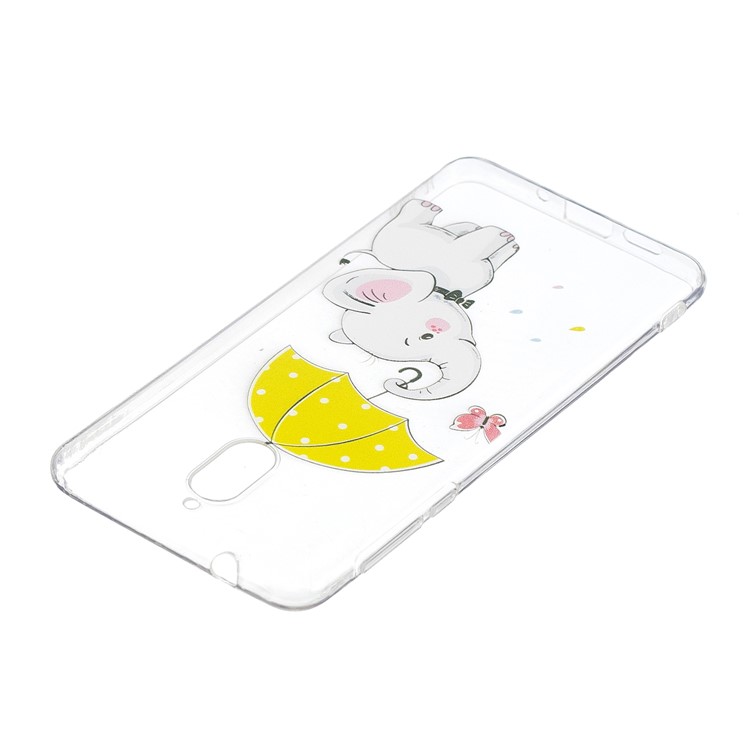 Pattern Printing Soft TPU Cell Phone Shell for Nokia 3.1 - Little Elephant with Umbrella-4