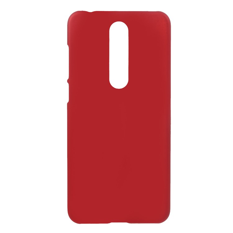 Rubberized PC Hard Case Cover for Nokia 5.1 Plus / X5 - Red-1