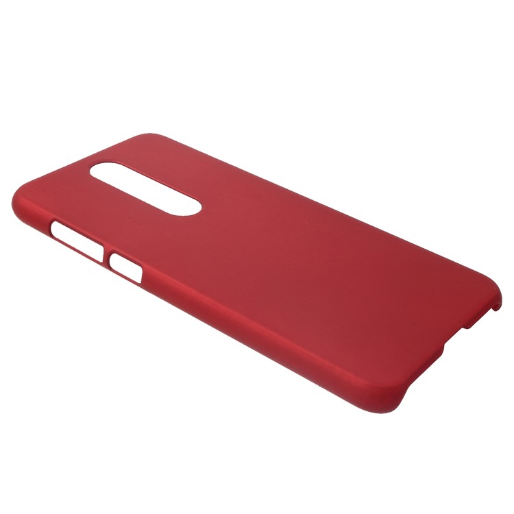 Rubberized PC Hard Case Cover for Nokia 5.1 Plus / X5 - Red-2