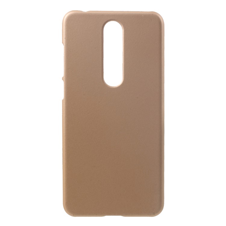 Rubberized PC Mobile Phone Casing for Nokia 5.1 Plus / X5 - Gold-1
