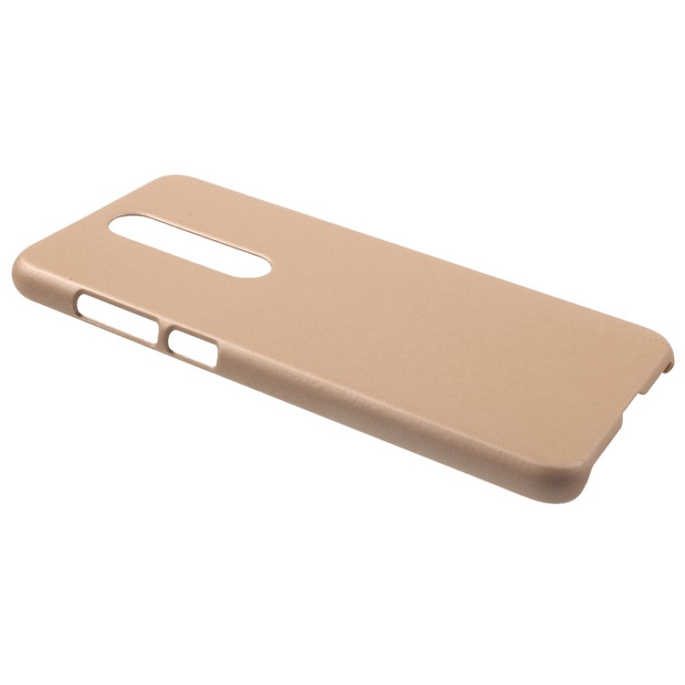 Rubberized PC Mobile Phone Casing for Nokia 5.1 Plus / X5 - Gold-2