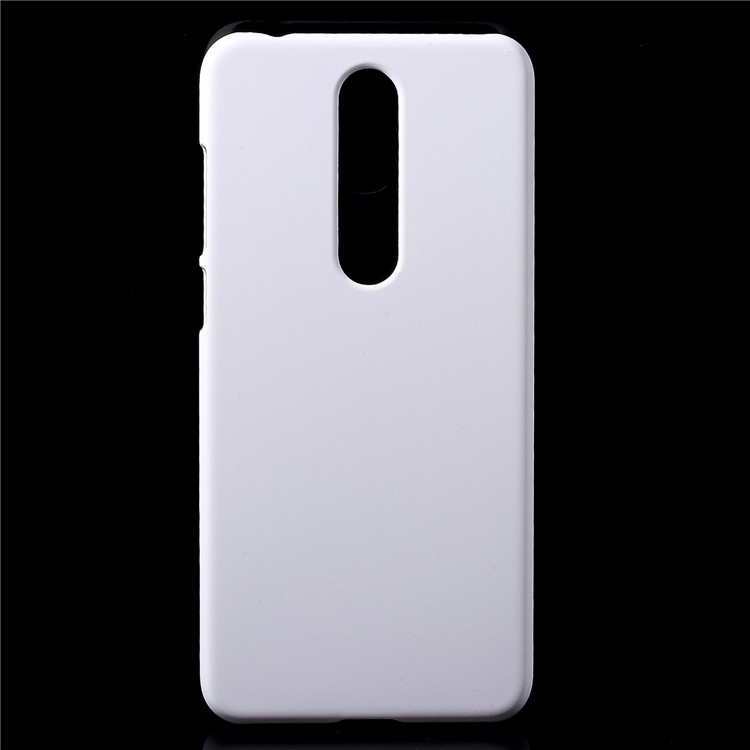 Rubberized PC Protection Cover Shell for Nokia 5.1 Plus / X5 - White-1