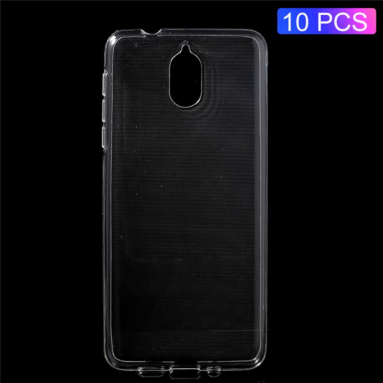 10Pcs/Set Clear Soft TPU Mobile Phone Cases with Non-slip Inner for Nokia 3.1-1