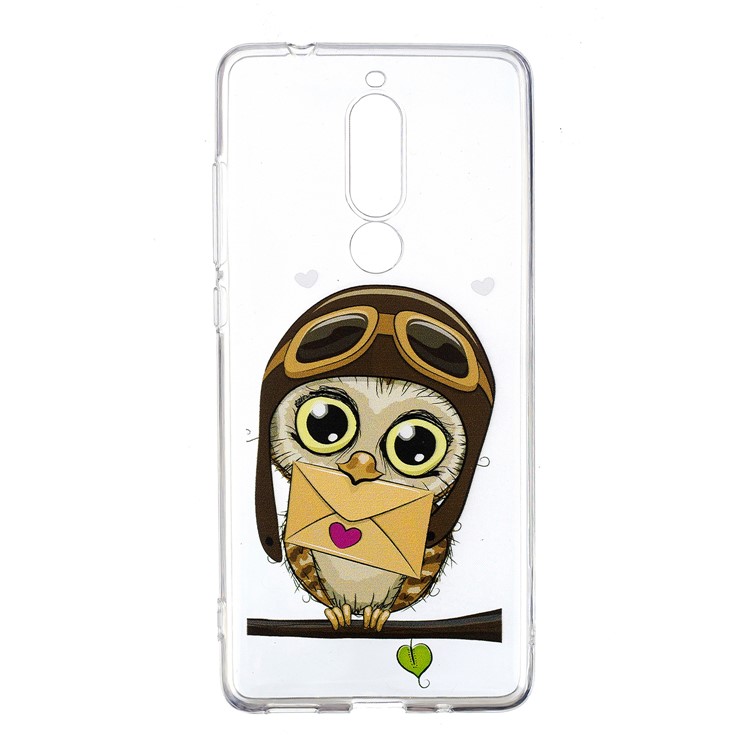 Pattern Printing TPU Case for Nokia 5.1 - Owl Pattern-2