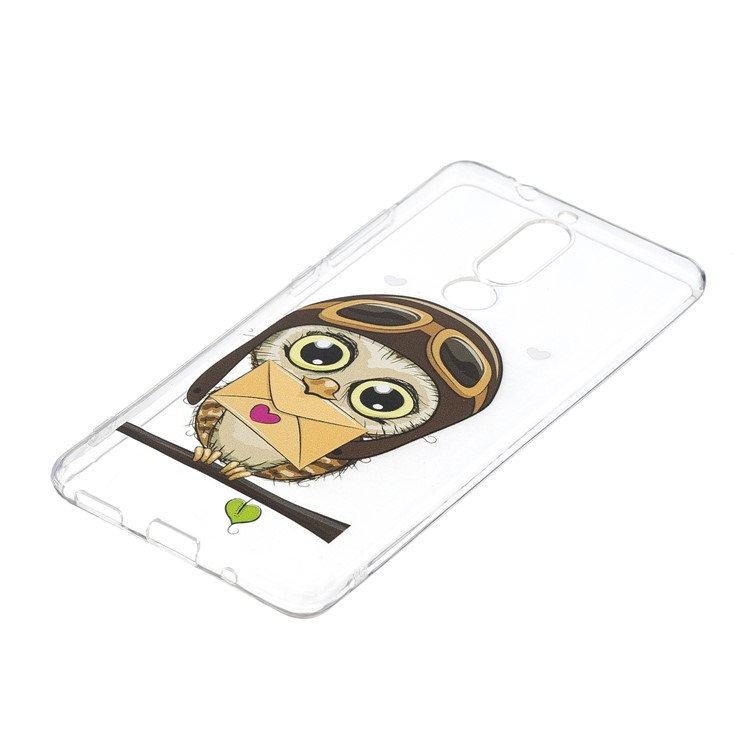 Pattern Printing TPU Case for Nokia 5.1 - Owl Pattern-3
