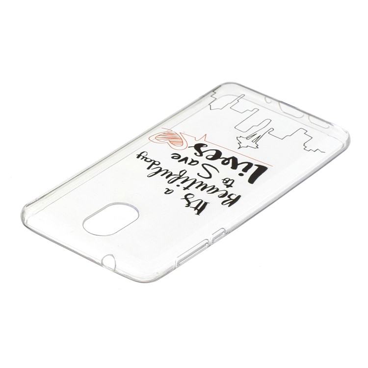 Pattern Printing TPU Back Case for Nokia 3.1 - Life Quote-3