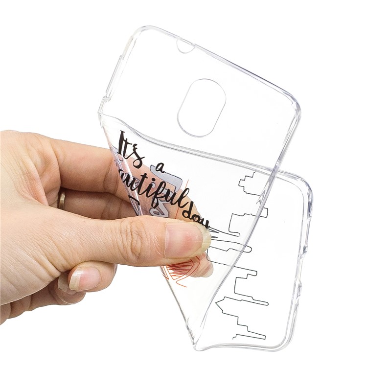 Pattern Printing TPU Back Case for Nokia 3.1 - Life Quote-4