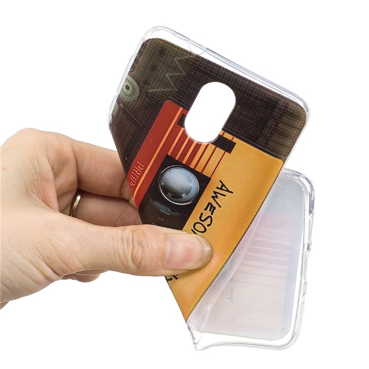 Pattern Printing TPU Case Shell for Nokia 3.1 - Cassette Tape-4