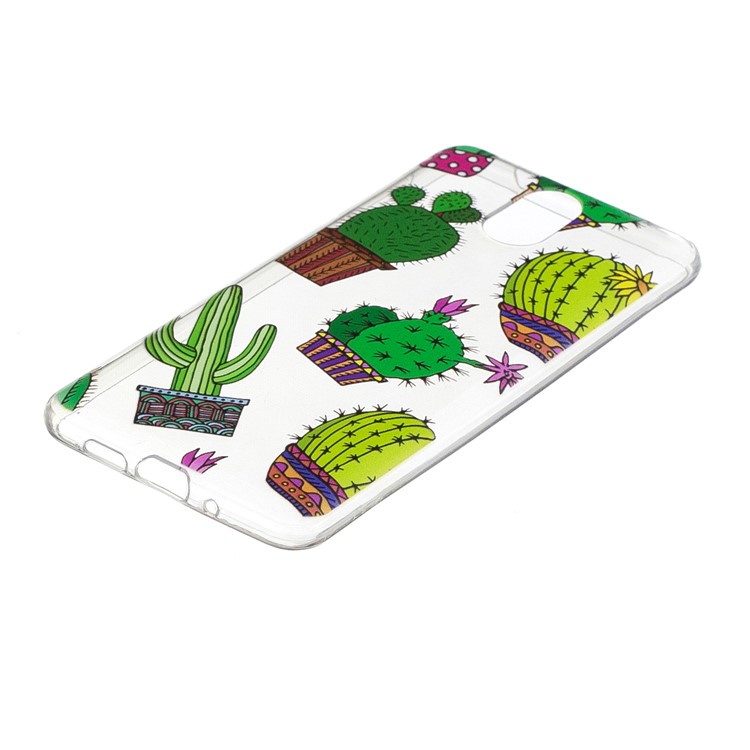 Pattern Printing TPU Cover Shell Case for Nokia 3.1 - Cactus-2