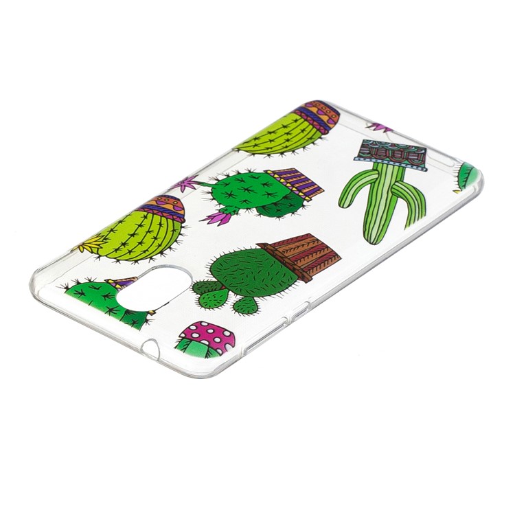 Pattern Printing TPU Cover Shell Case for Nokia 3.1 - Cactus-3