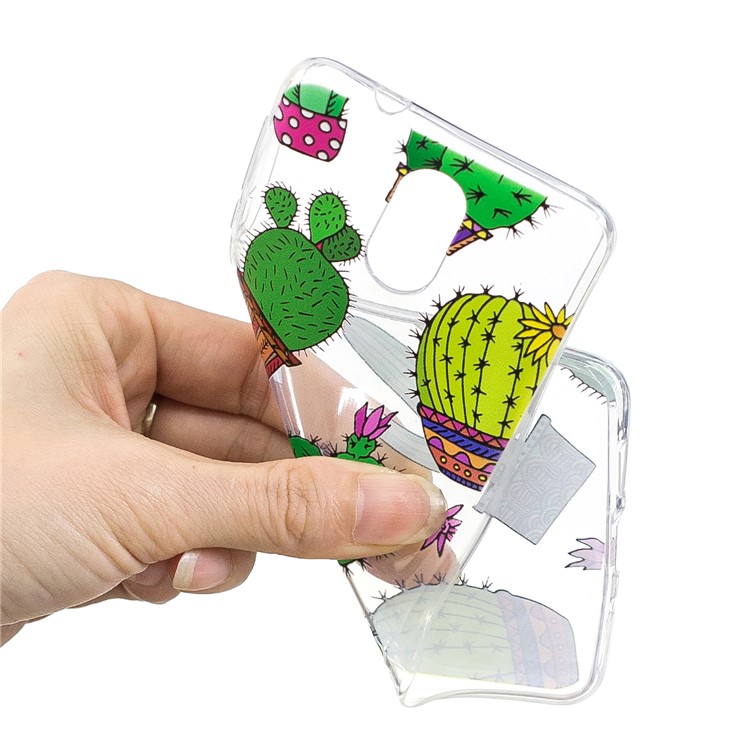 Pattern Printing TPU Cover Shell Case for Nokia 3.1 - Cactus-4