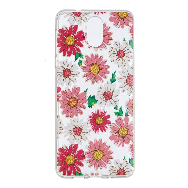 Pattern Printing TPU Phone Cover Case for Nokia 3.1 - Daisy Flower-1