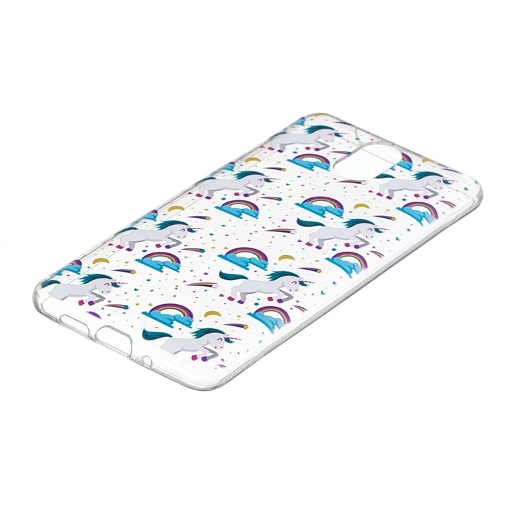 Pattern Printing TPU Flexible Case for Nokia 3.1 - Unicorns and Rainbows-2
