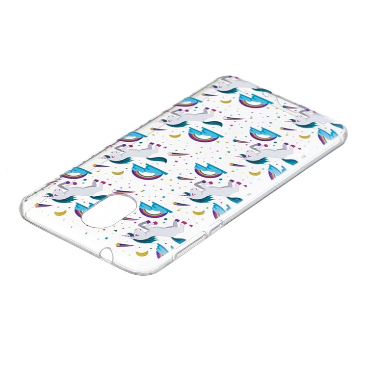 Pattern Printing TPU Flexible Case for Nokia 3.1 - Unicorns and Rainbows-3