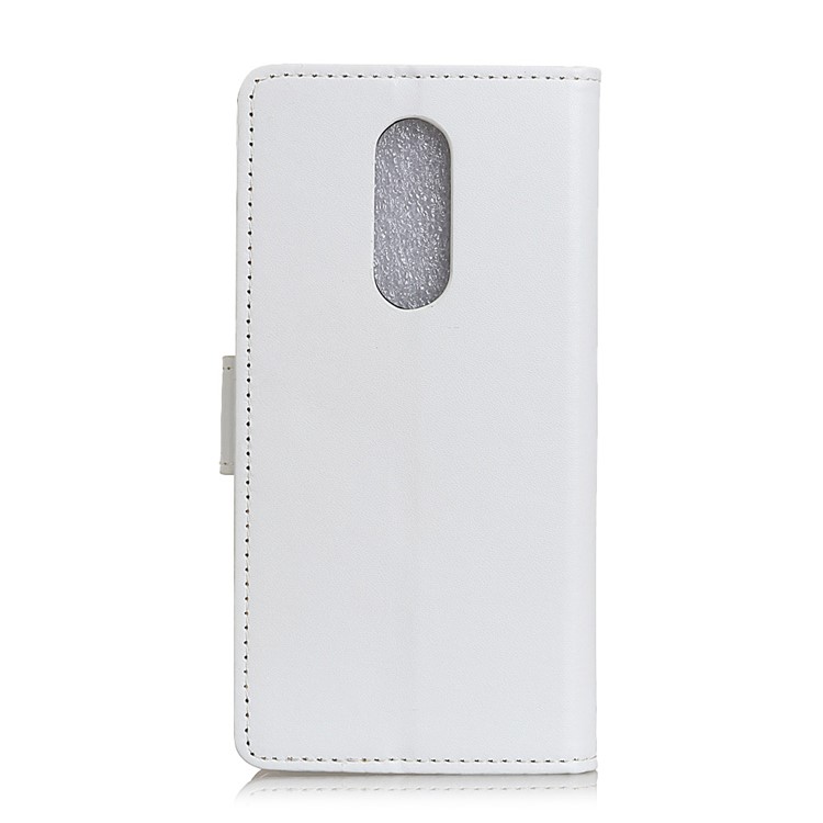 PU Leather Wallet Flip Stand Phone Shell for Nokia 7.1 - White-3