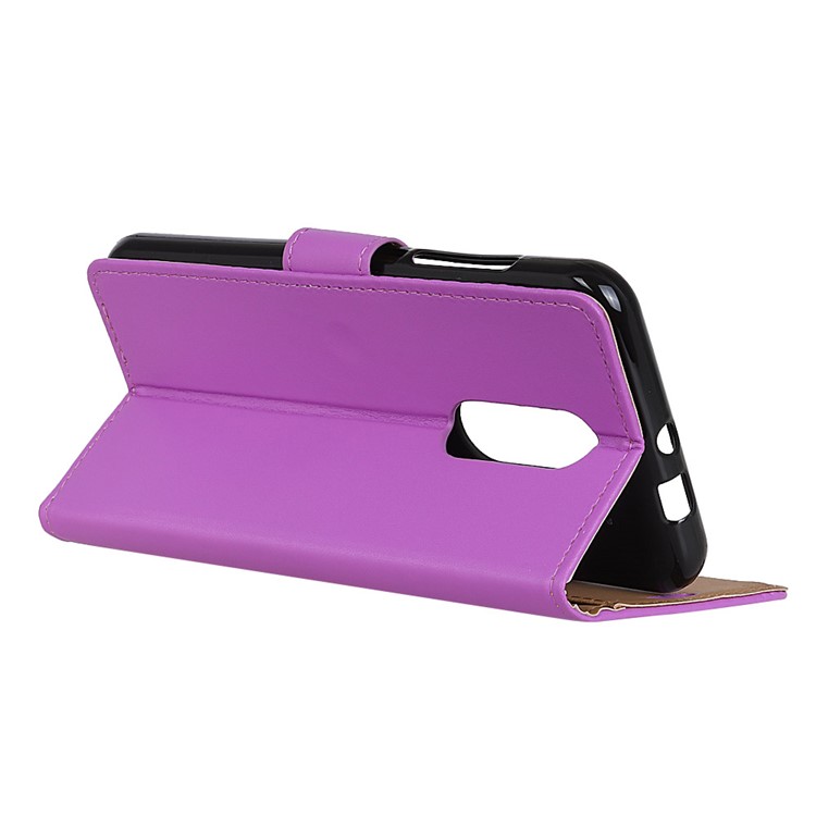 PU Leather Card Slots Cell Phone Cover for Nokia 7.1 - Purple-4